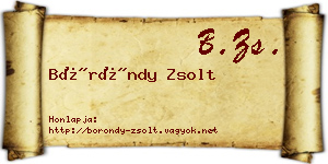 Böröndy Zsolt névjegykártya